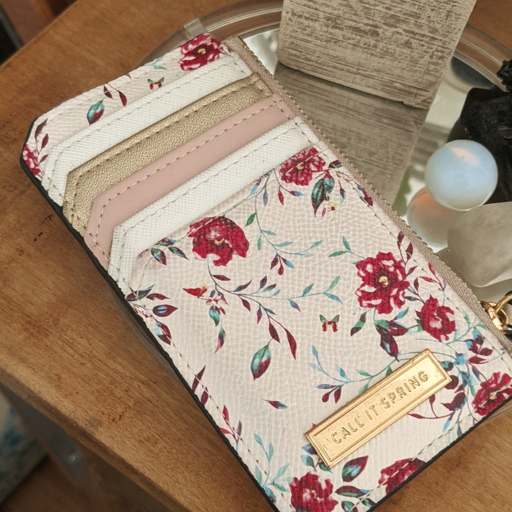 Call it spring vegan leather coin & cardholder